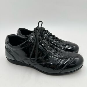 Prada Black Patent Leather Sneakers Mens 4E1572